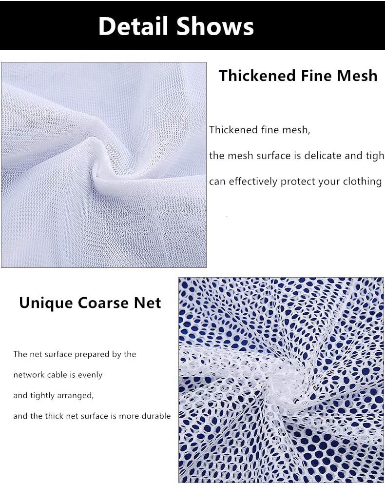 Mesh Laundry Bag - With Drawstring,19.6×27.5 inch Large Laundry Bra Underwear Products Laundry Bags Baskets Mesh Bag Household Cleaning Tools Accessories Laundry Wash Care (Coarse Mesh-2PCS)