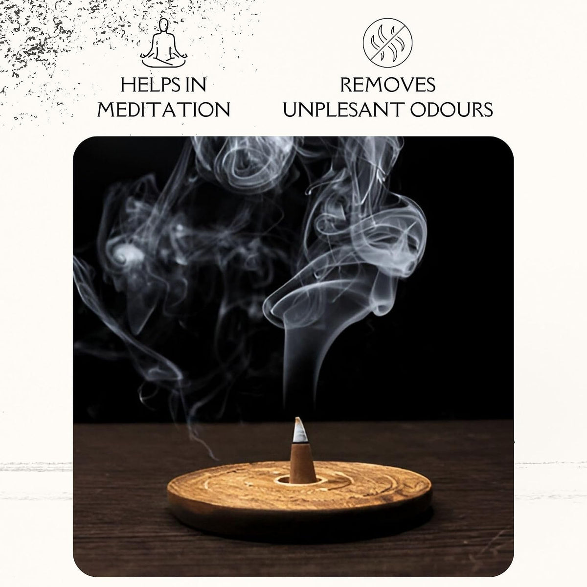 Natural Incense Dhoop Cones - 22 Pieces, 80 Grams Pack, Chemical Free Incense Dhoop Cones Floral Fragrance - Long Lasting by Hashcart®