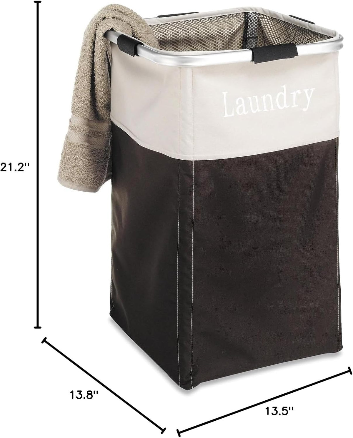 Whitmor Easy Care Laundry Hamper - Espresso