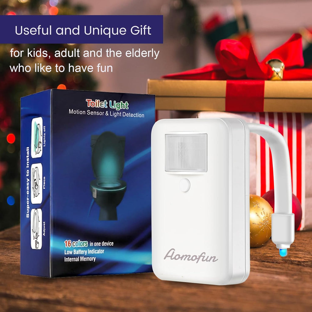 Toilet Light Motion Sensor, Funny White Elephant & Stocking Stuffer