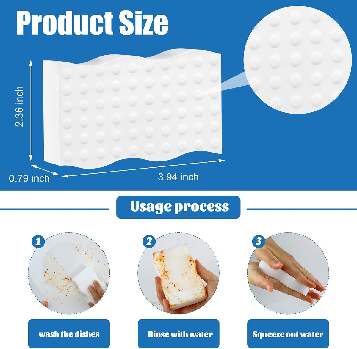 20 Pack Magic Sponges Cleaning Eraser, 2X Density Melamine Sponges