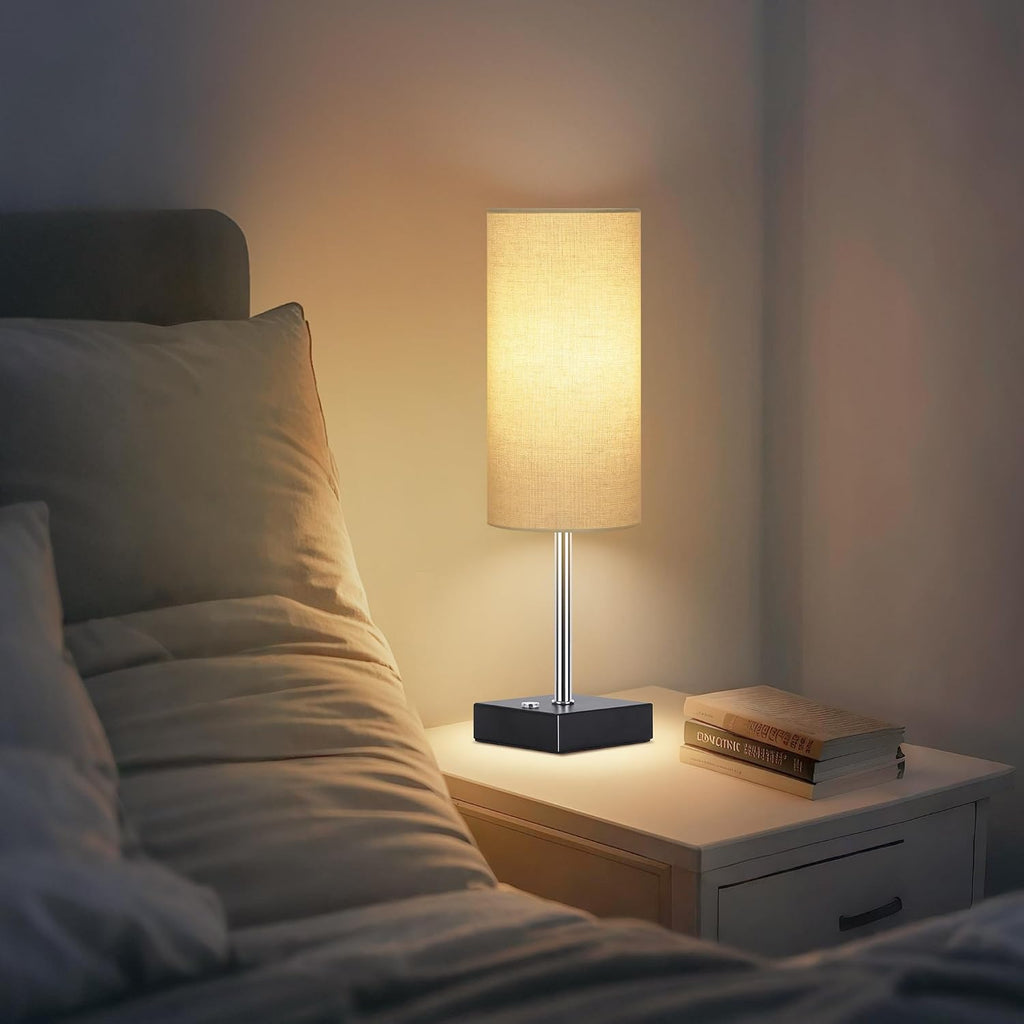 AVV Cordless Table Lamp with Dimmable, Rechargeable 3 Modes Battery Powered Bedside Lamp, Battery Operated Lamps for Night Stand, Touch Lamp for Bedroom, Living Room,15 Inch Linen 2PK