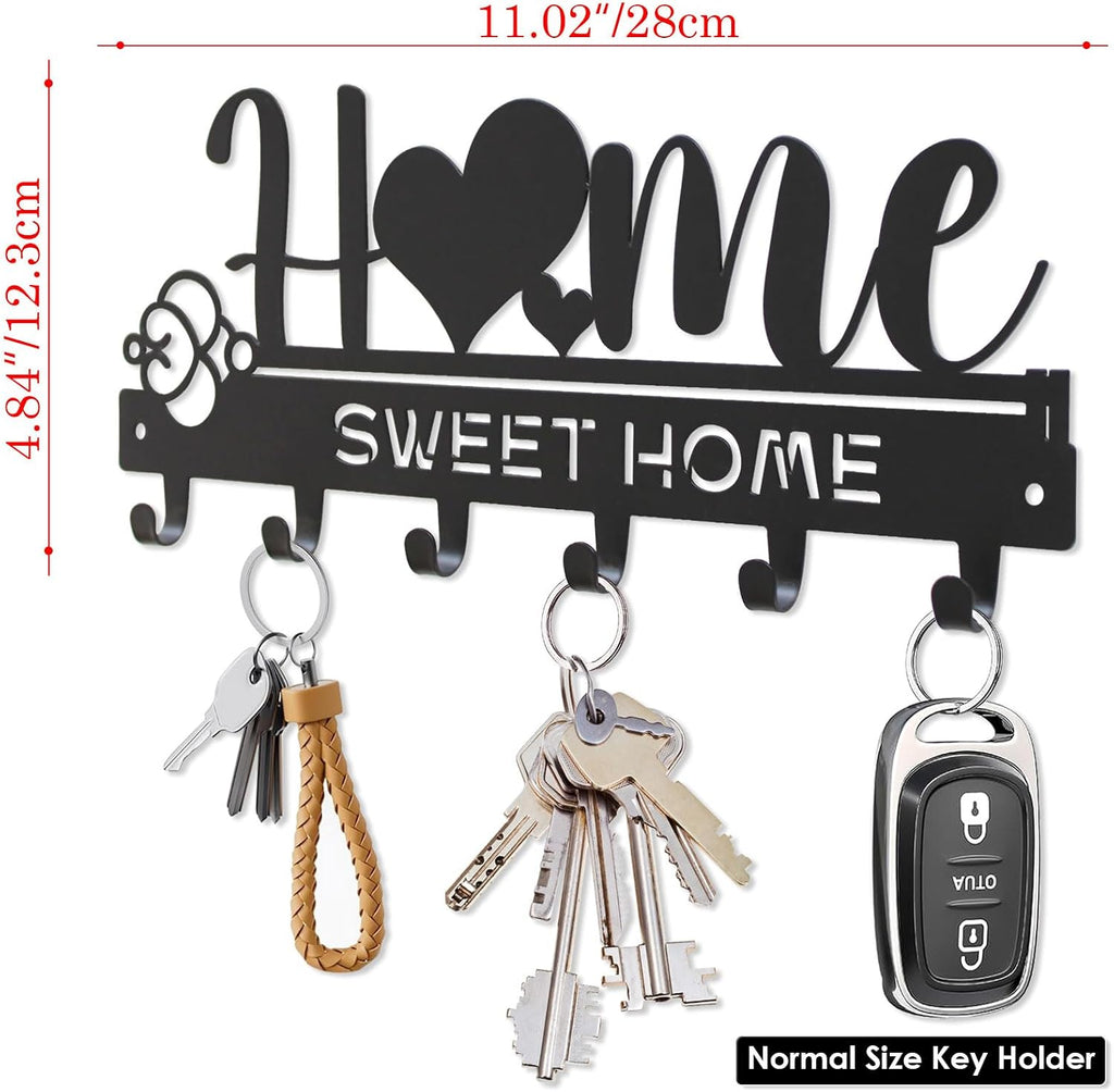 “Home Sweet Home”Key Holder wall Mount(Normal Size:11.02x4.84inches)