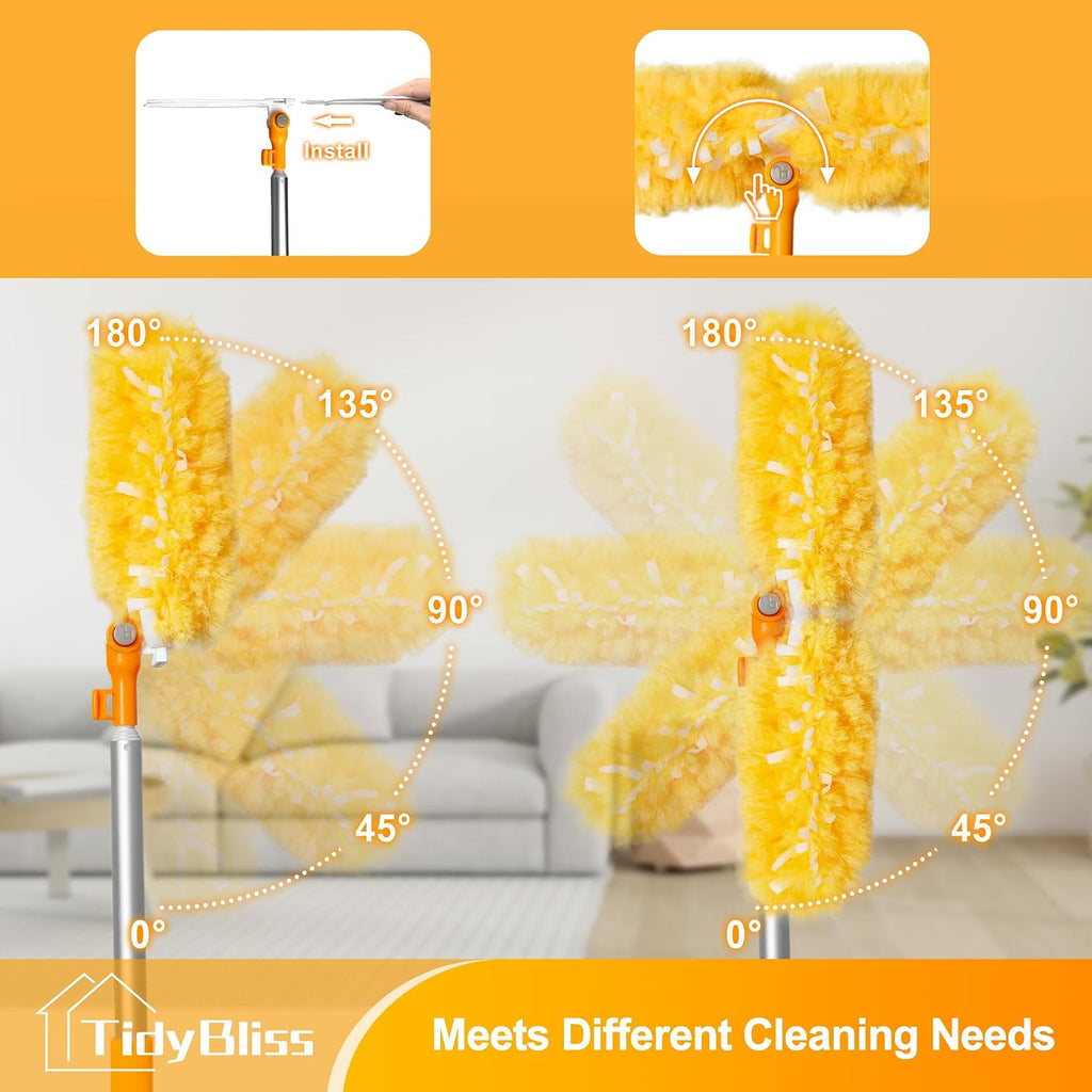 TidyBliss 6 ft Long Dusters for Cleaning Compatible with Swiffer
