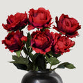 KBREE Peonies Artificial Flowers, 25.2" Real Touch Flowers, 3 Pcs Peony Stems with Large Bloom Heads, Lifelike Artificial Flowers for Vase, Wedding Bouquet DIY & Floral Arrangements (Scarlet)