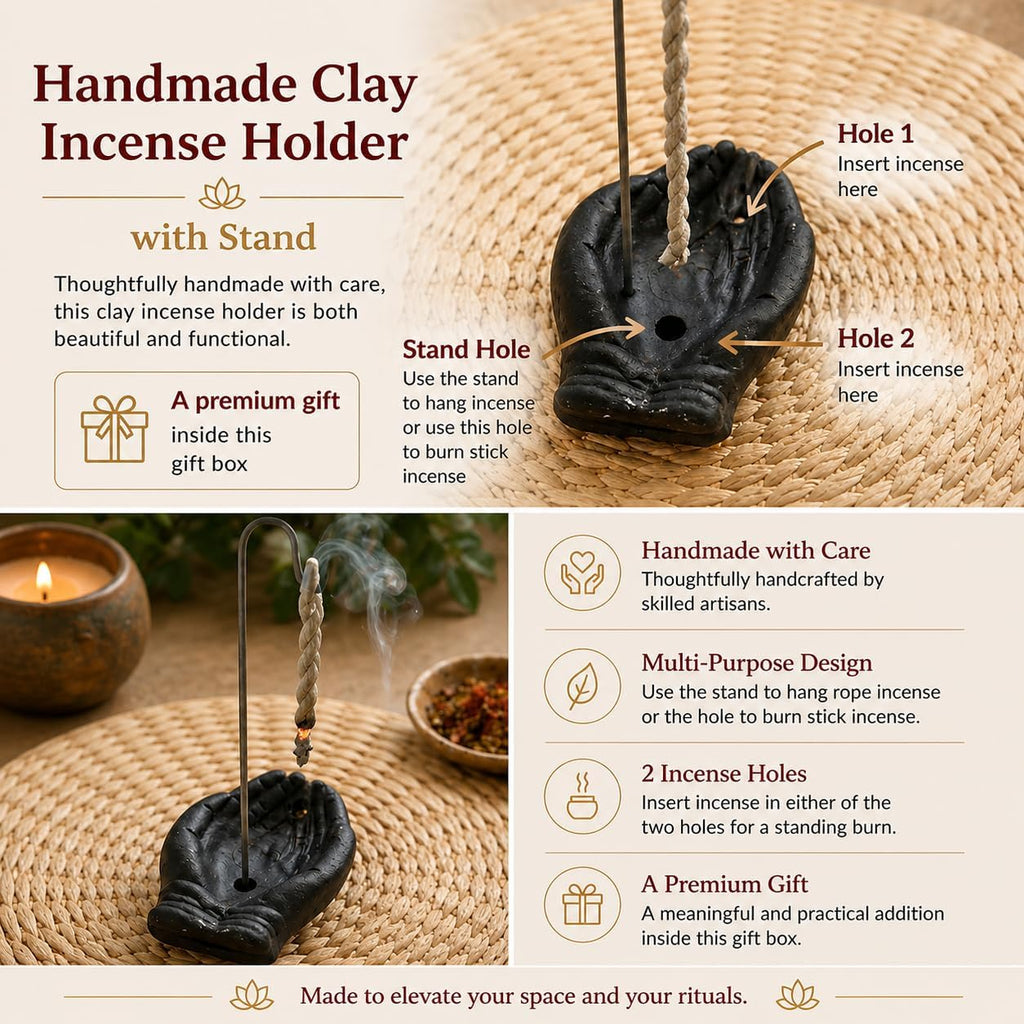 Handmade Himalayan Rope Incense,Eco-Friendly, Aromatic Ambiance, Healing, Purification, Made from Pure Himalayan Herbs (Gift Box Set (Curated Incense Collection of Ropes and Cones))