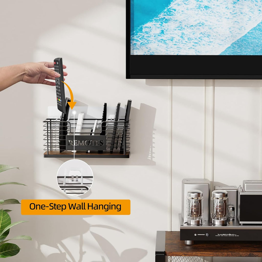 Remote Control Holder, 7-Slot TV Remote Holder Wall Mount