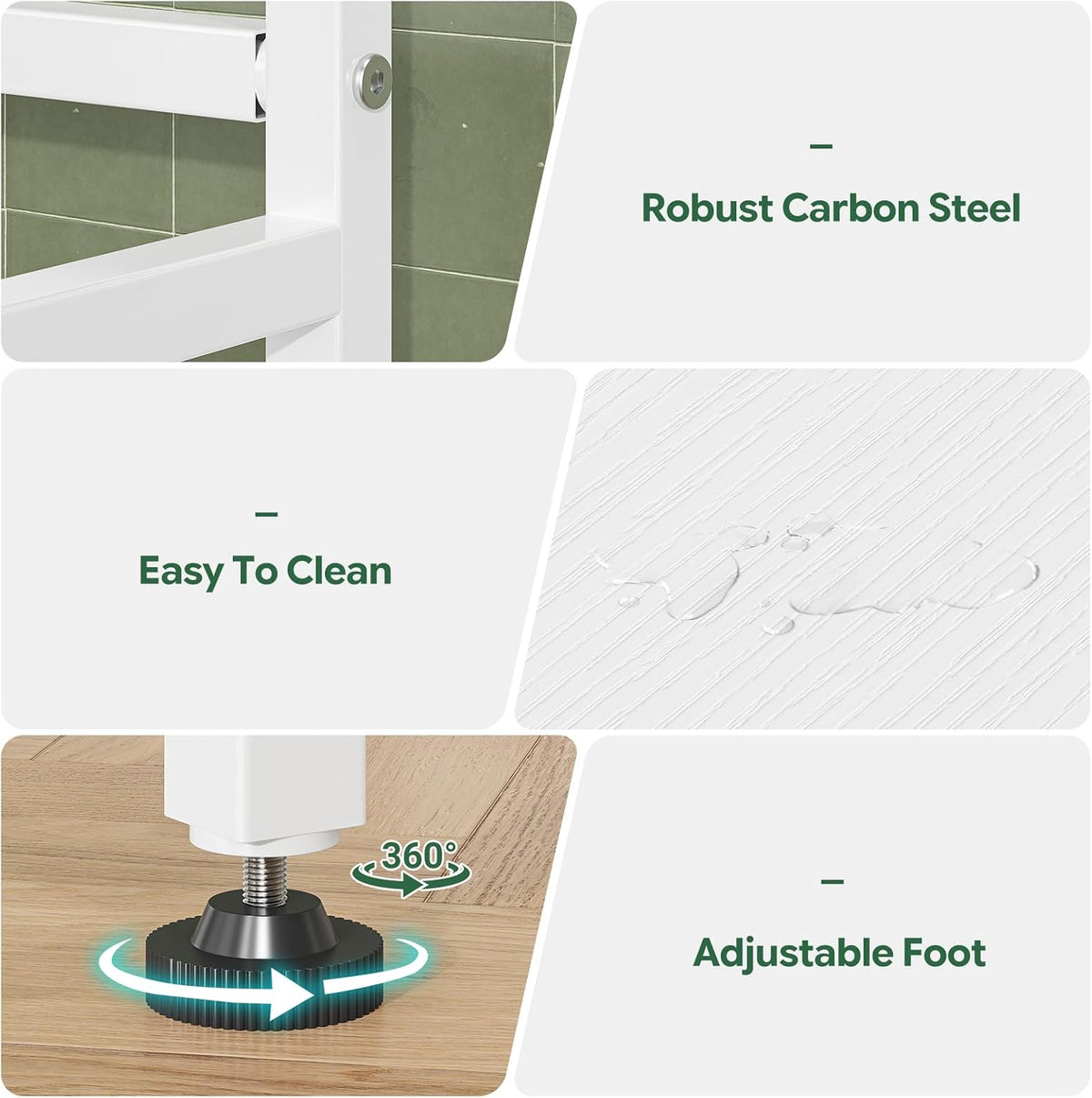 Simple Trending 2-Tier Over The Toilet Storage with 2 Fabric Drawers