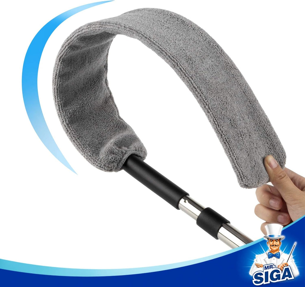 MR.SIGA Microfiber Gap Duster with Stainless Steel Adjustable Handle