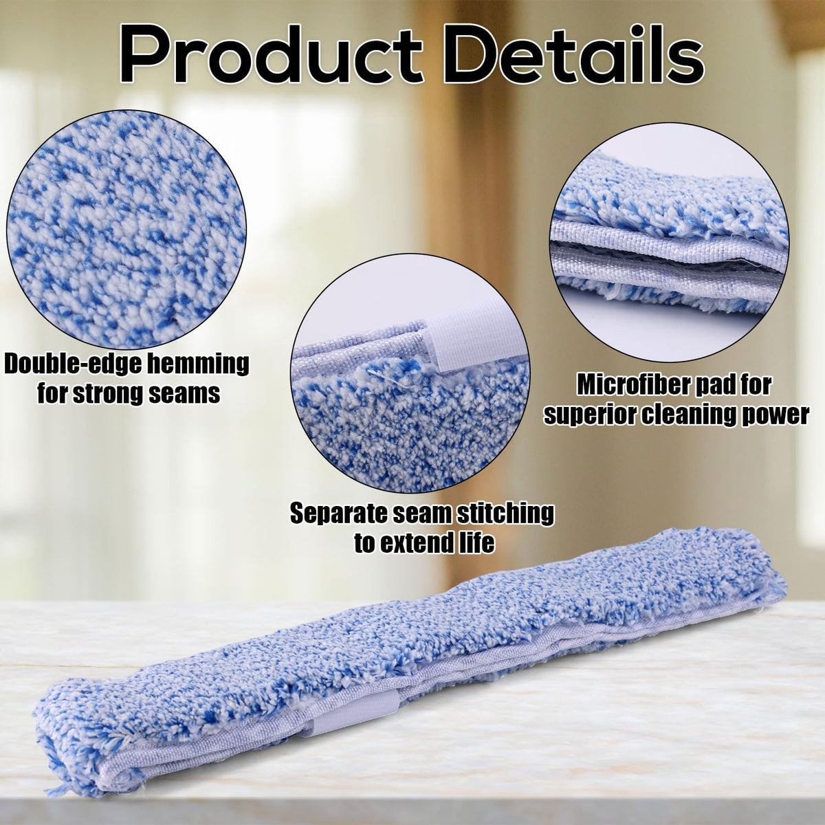 4 Pack Microfiber Window Cleaning Refill Replacement