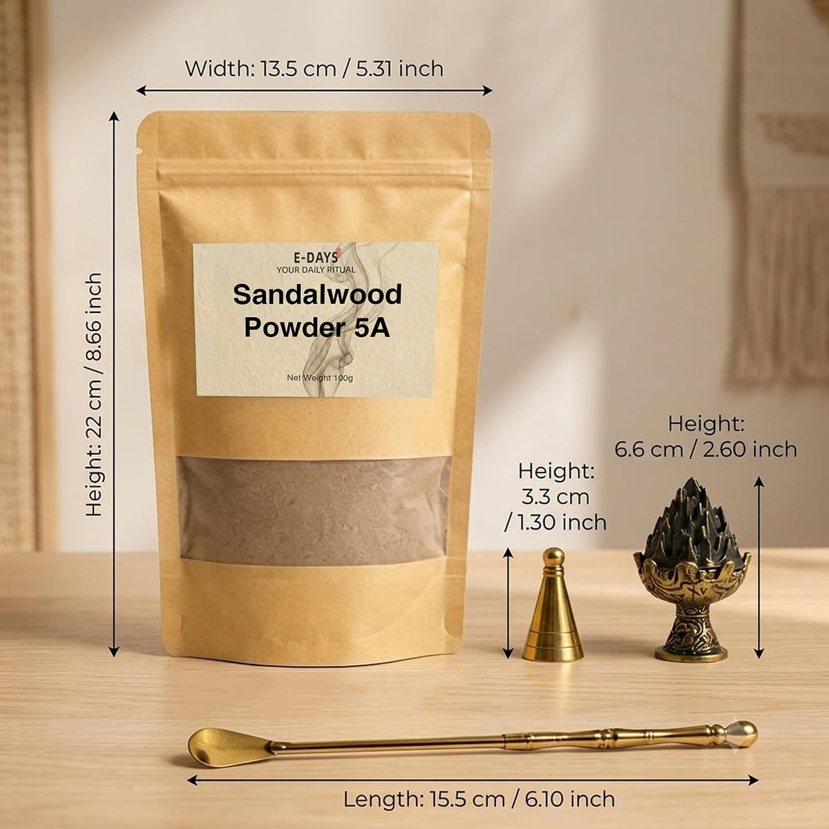 Mysore (Chandan) Sandalwood Powder 3.53 oz (100g)