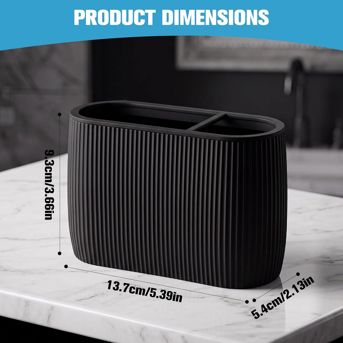 Black Toothbrush and Toothpaste Holders for Bathrooms