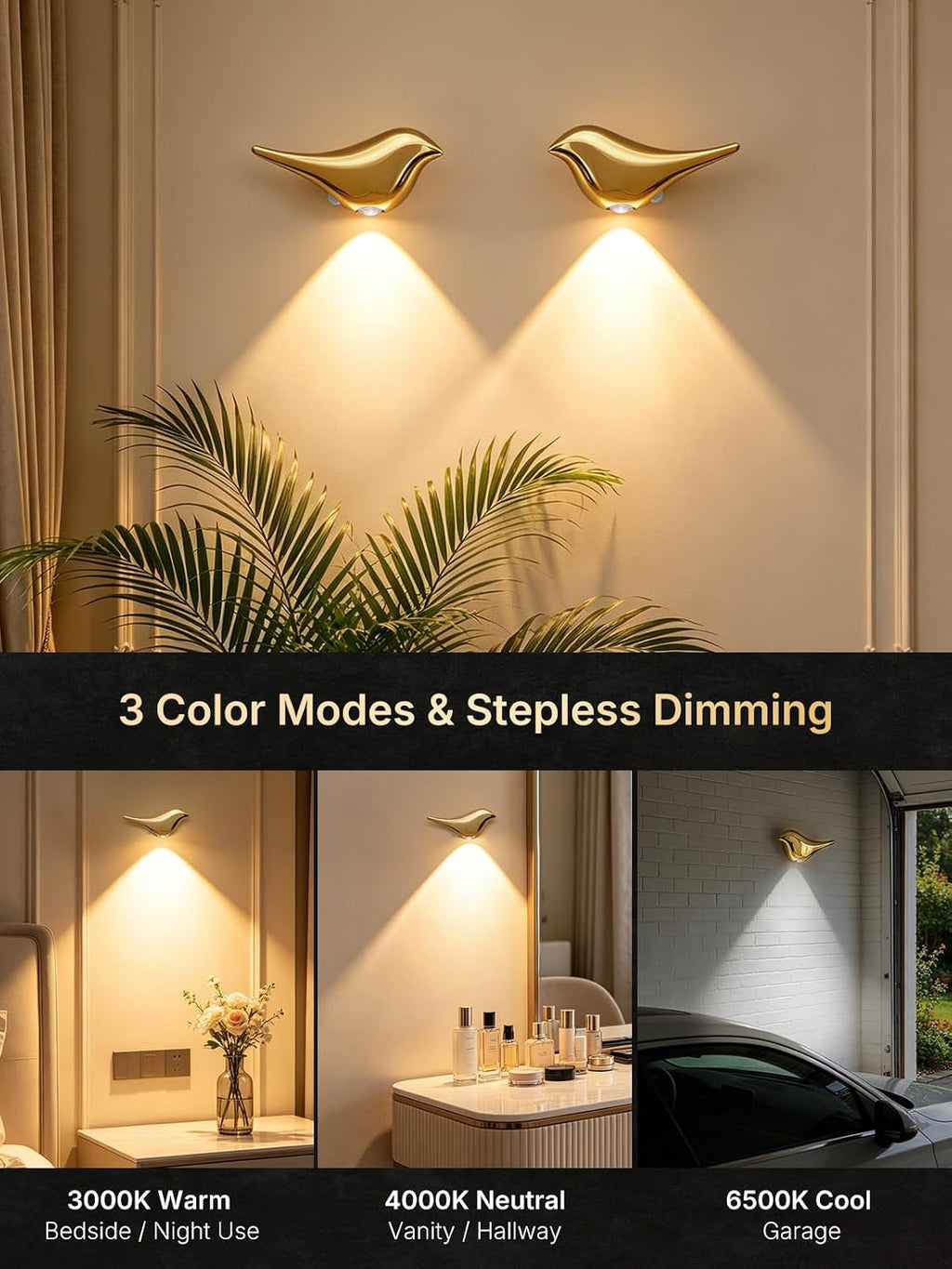Bird Motion Sensor Light Indoor: Auto Light Up Dark Hallways