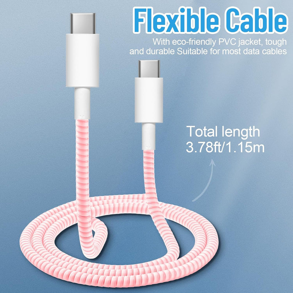 Frienda 15 Pcs Spiral Cord Protectors from Pets No Chew Bright Color