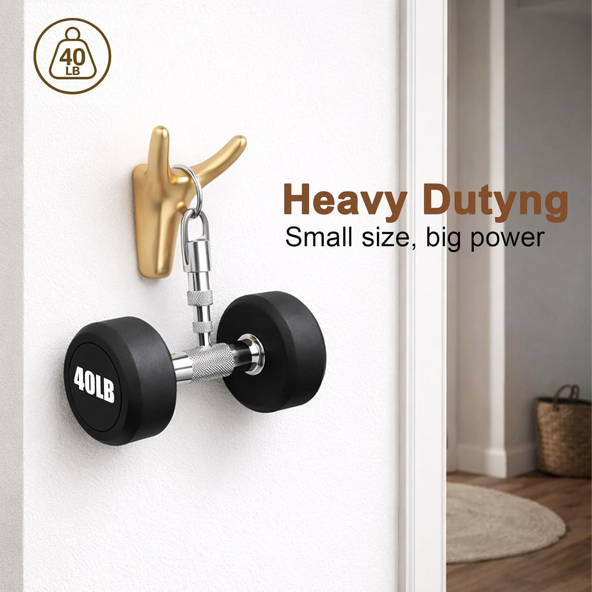 POZEAN 4 Pack Antler Wall Hooks for Hanging, Matte Gold Heavy Duty Coat Hooks Wall Mounted for Coats Hats Bags Keys, Decorative Deer Antler Metal Hook for Entryway Mudroom Bathroom Bedroom (4, Gold)