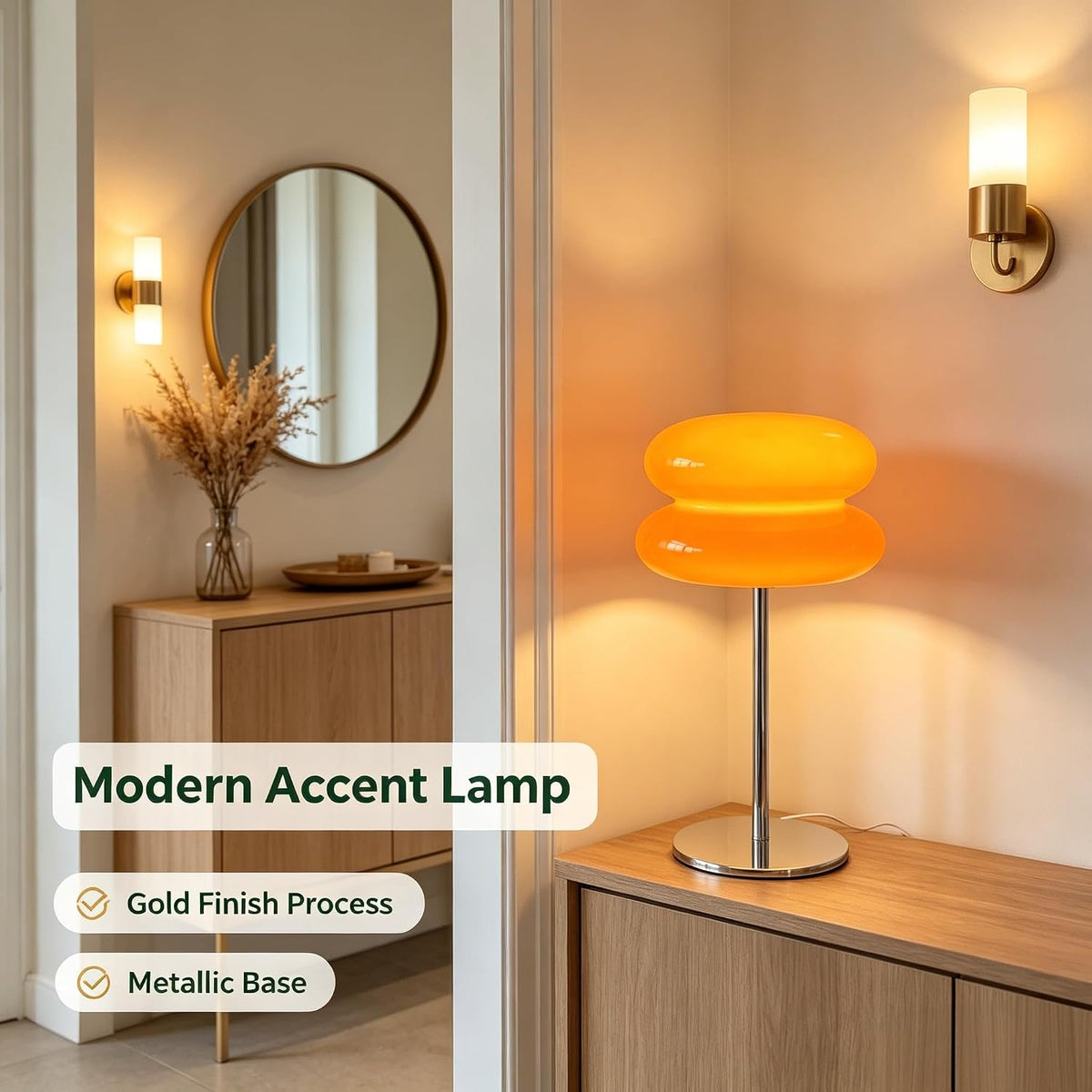Mid Century Modern Nightstand Table Lamp for Bedroom
