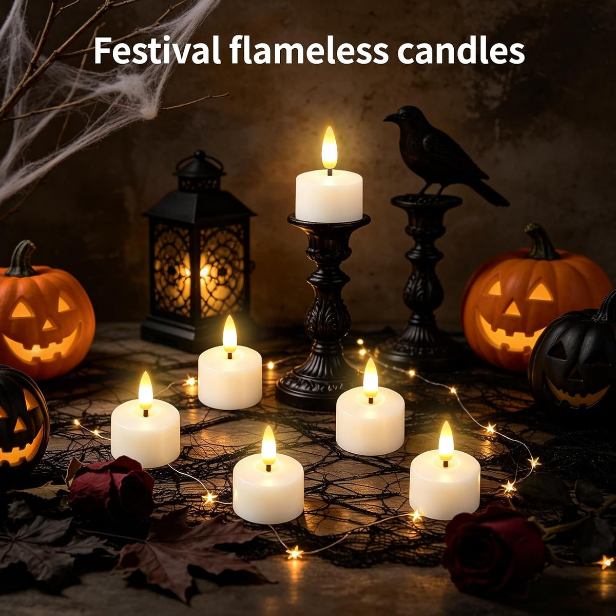 Rechargeable Flameless Candles with Remote Timer & Charging Base (8 Pack)