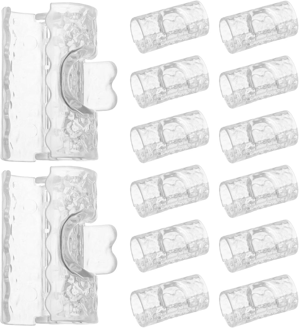 20pcs Clear Bed Sheet Grippers - Plastic Heavy Duty Clips Fasteners No Slip Bedding Holders for Dorms Guest Beds Raised Edge Mattresses