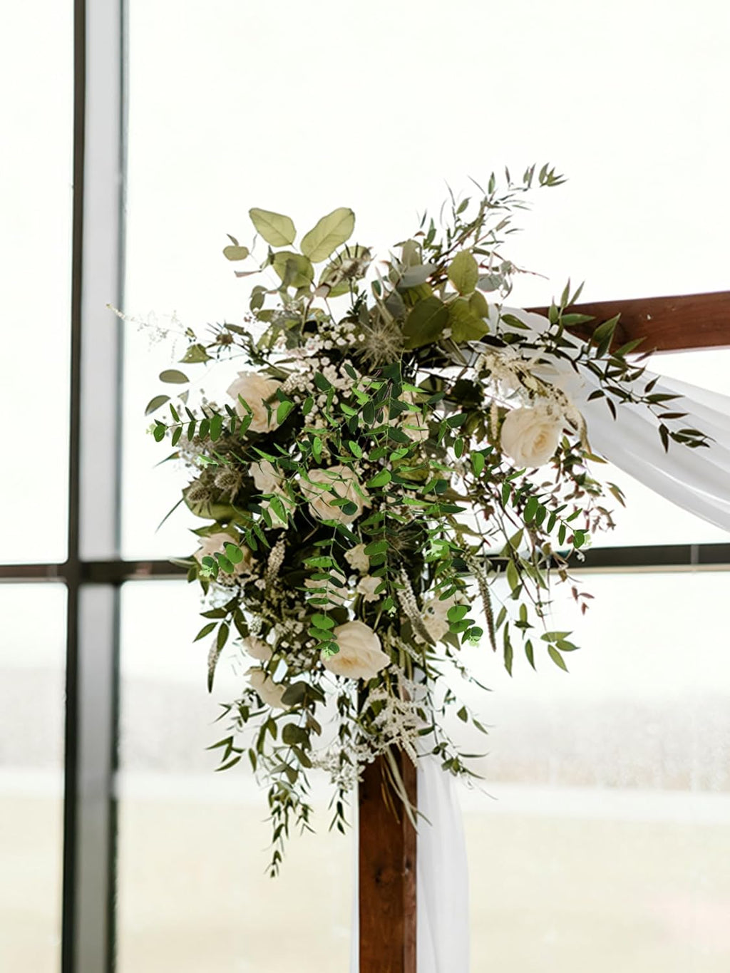 Forlaoers Green Fake Eucalyptus Faux Greenery Stems Silk Plants 32" Tall Leaves Olive Branches for Vases Home Decor Floral Arrangements Indoor Wedding Flowers (B:3pcs 31" Tall Green Eucalyptus)
