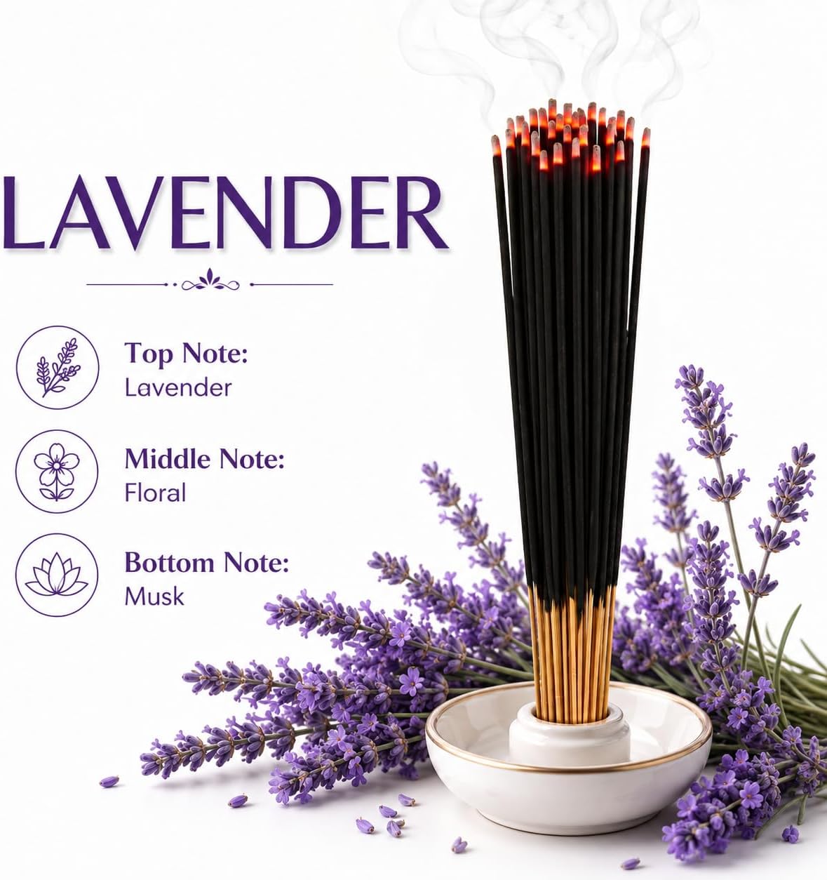 Top 5 Incense Sticks Variety Set Bulk 500 Pack - 11" Sticks, 5 Bundles of 100 Sticks Per Bundle - Dragons Blood, Frankincense and Myrrh, Lavender, Nag Champa, and Sandalwood.