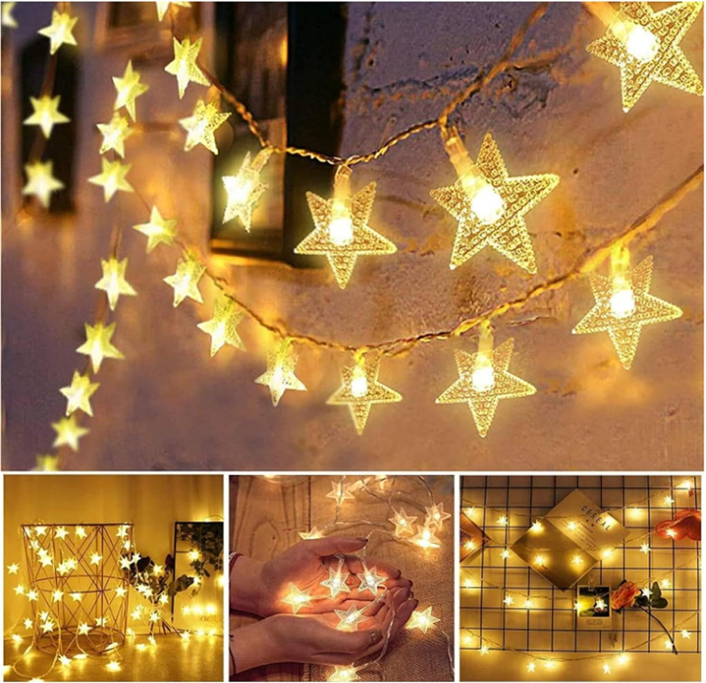 Star String Lights, Merdeco 33ft 80 LED USB Powered Star String Lights Warm White Fairy Lights for Birthday Party Wedding Christmas Home Decoration