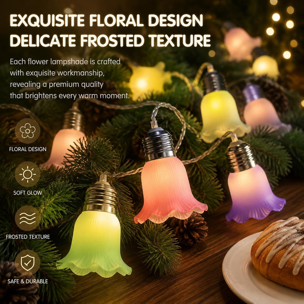 10 LED Colorful Decorative String Lights Flower Fairy Lights for Indoor
