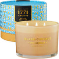 Island Coconut Scented Candle - 100% Natural Soy Wax - Large 3 Wick Jar - Up to 40 Hours Burning Time - Aromatherapy Coconut Candles for Home - Gift-Ready Box for Women and Men