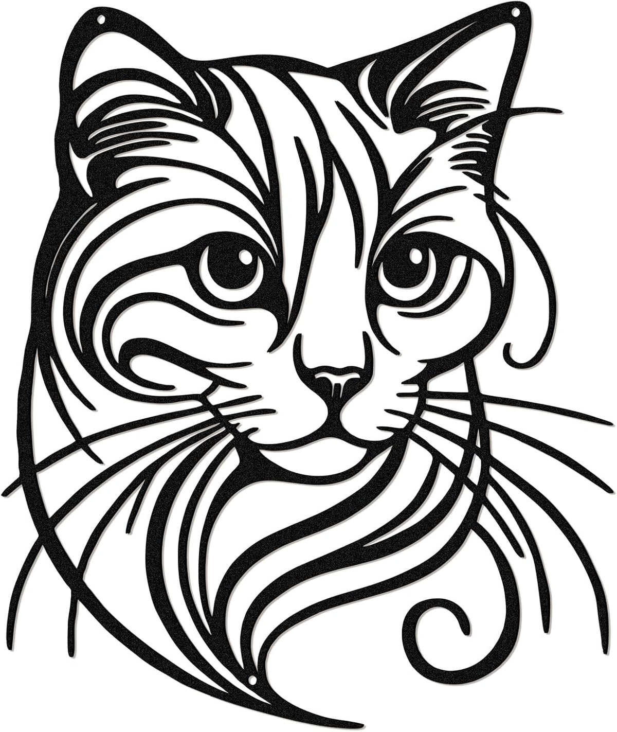 Otoolling Black Cat Wall Art Silhouette Metal Wall Decor, Cute