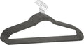 Simplify Extra Wide 21” Velvet Coat Hangers | 6 Pack | Slim Design | Heavy Duty | Holds 10 Pounds | Closet Organization | Shirt & Clothes | Grey