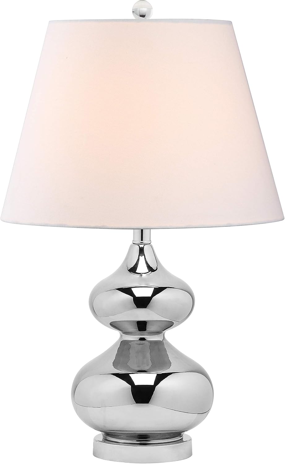 SAFAVIEH Eva Table Lamp, 24" Modern Silver LITS4086M