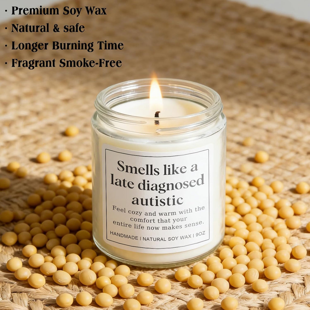 Autism Sensory Products for Adults, Best Gifts for Autistic Teenagers, Special Needs Teenager Gift, Unique Autistic Adult Must Have - Lavender Scented Candle