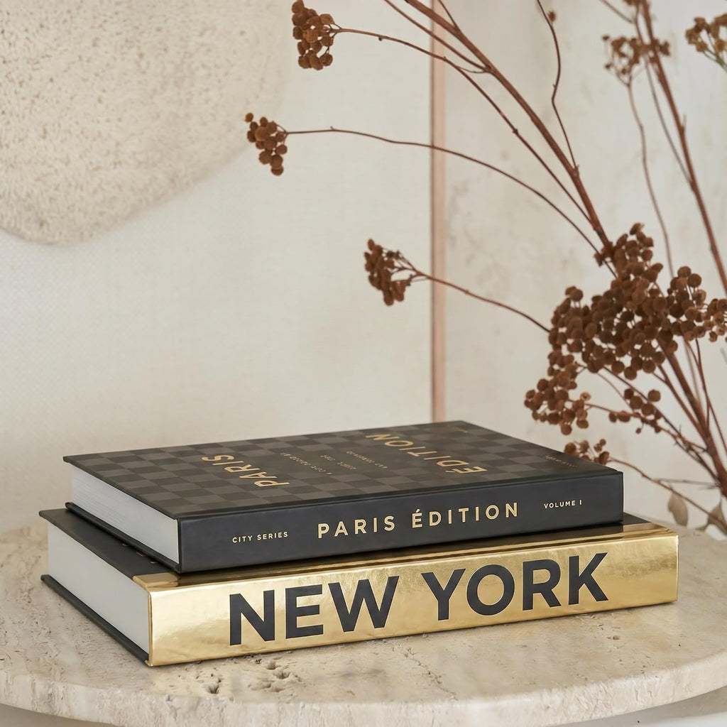 Beautiful Decorative Books - Set of 2 Boxes for Coffee Table & Shelf Decor