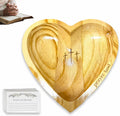 Prayer Bowl Wooden with 24 Prayer Cards,Heart Shaped Decor Prayer Bowl,Religious Gift for Women,Mom, Dad, Daughter or Husband,Christian Easter Gifts for Mom,Men