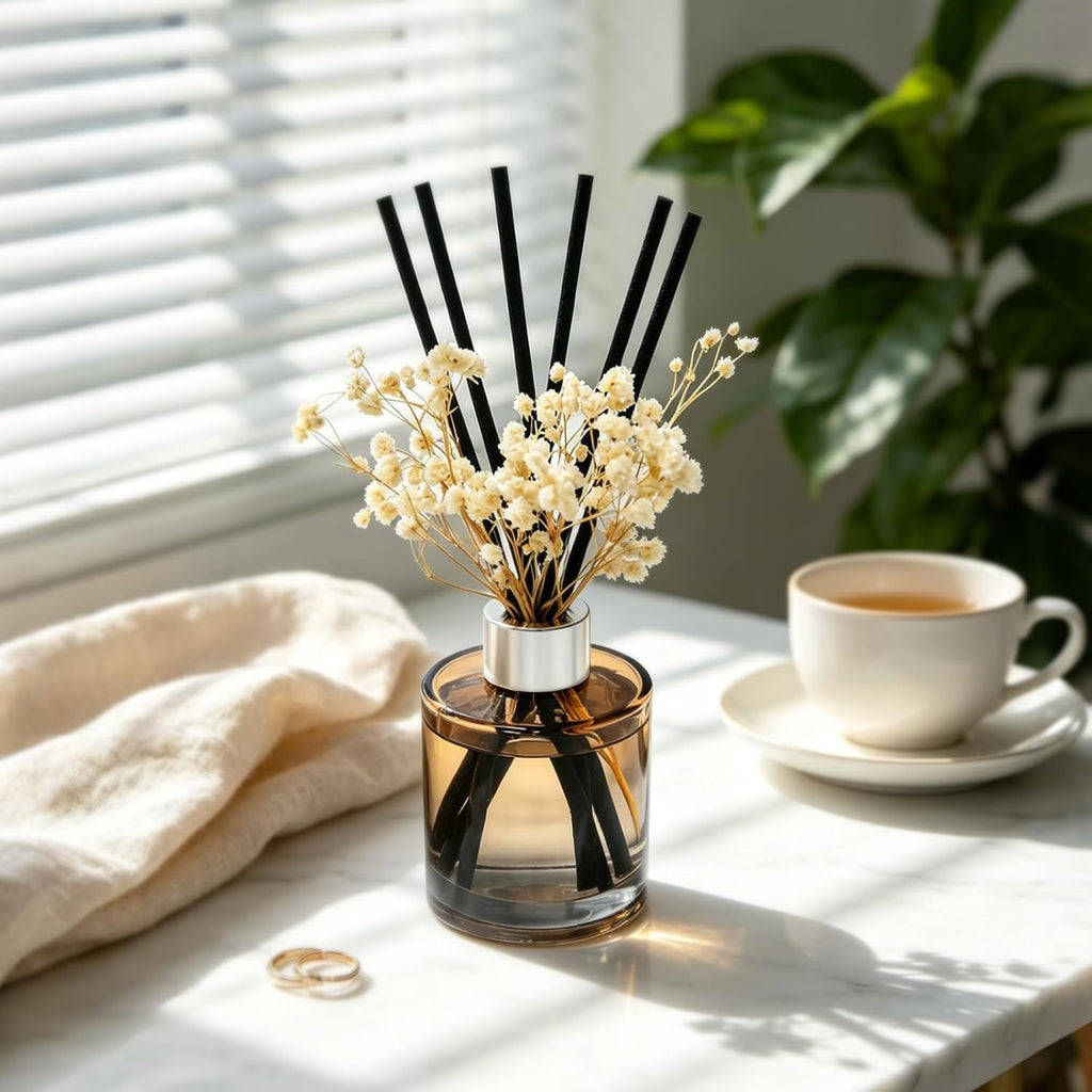 Brakula Reed Diffuser Set,Lavender Eucalyptus Scent,4.06fl oz Essential Oil