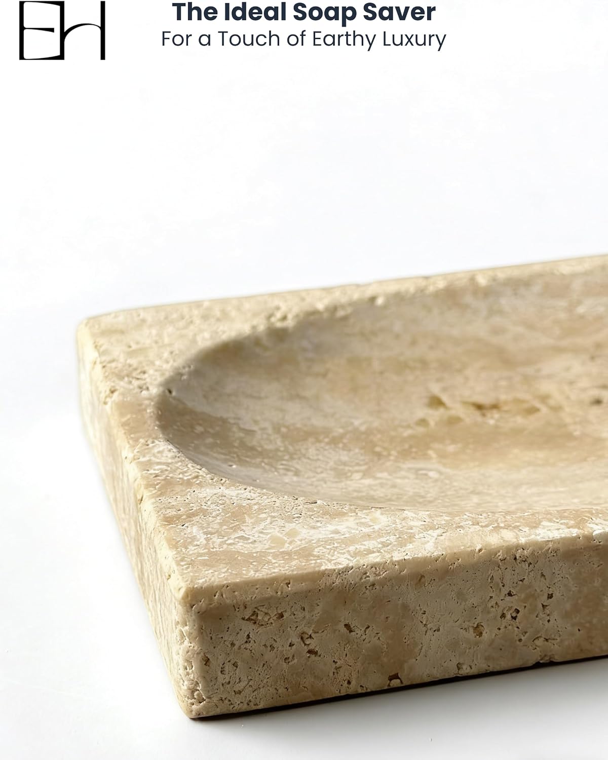 Marble Soap Dish Tray, Soap Bar Holder for Bathroom Shower