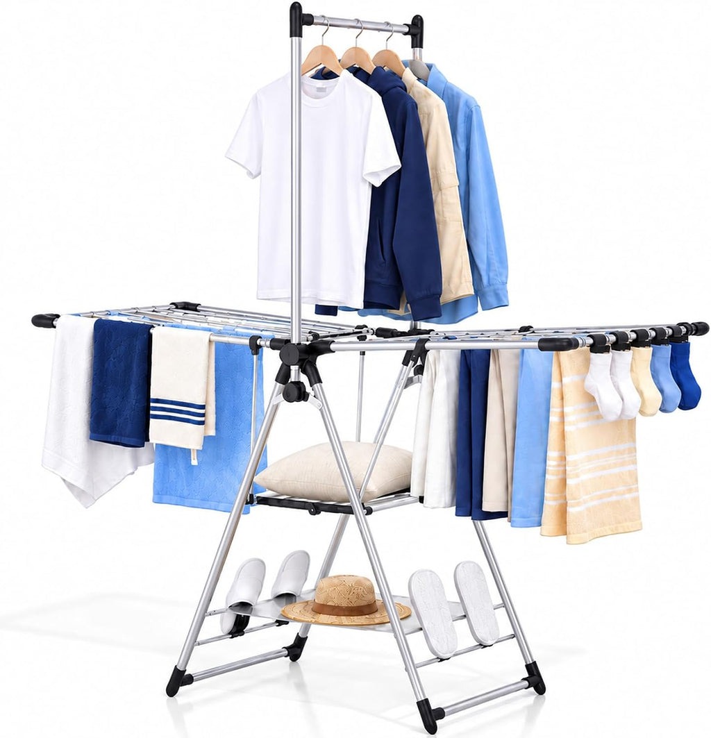 APEXCHASER Clothes Drying Rack with High Hanger