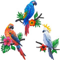 Metal Parrots Wall Art Decor Outdoor Decorations for Yard Garden Decor