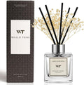 WEALD TRIBE Reed Diffuser Set Pure Cotton Scent for Bathroom Air Fresheners with Real Flower, Oil Diffuser Stick | 5.1 fl oz Home Fragrance with Sticks Defusers | House Bedroom Office Shelf Decor