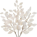 Briful 3-Pack 29.5-Inch Artificial Fall Stems, Ivory White