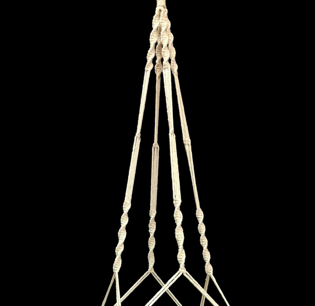 2 PCS Macrame Plant Hanger Hanging Planter 4 Legs Natural Cotton Rope Plant Hanger & Plant Holder 48 Inch for Square or Round Plant Pot 8-10 inch (Ivory Cotton)