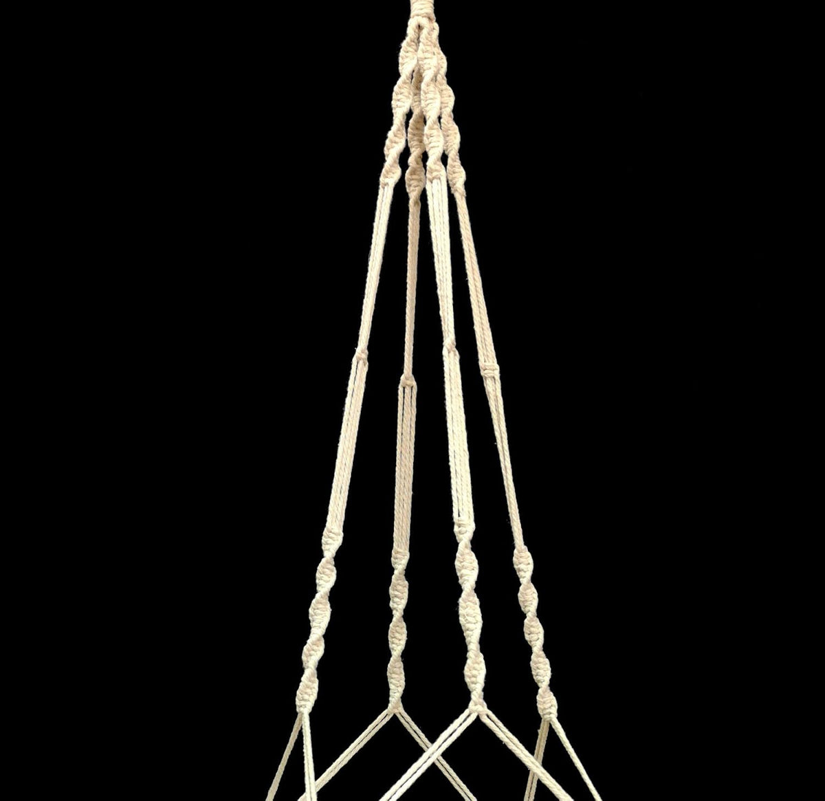 2 PCS Macrame Plant Hanger Hanging Planter 4 Legs Natural Cotton Rope Plant Hanger & Plant Holder 48 Inch for Square or Round Plant Pot 8-10 inch (Ivory Cotton)