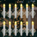 Homemory 12PCS Christmas LED Window Candles with 6h Timer, 2X Brighter Flameless Taper Candle with Suction Cups Battery Operated for Window, Flickering Candlesticks for Christmas Home Wedding Decor