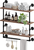 ROGMARS Industrial Pipe Shelving Bathroom Shelves with Towel bar