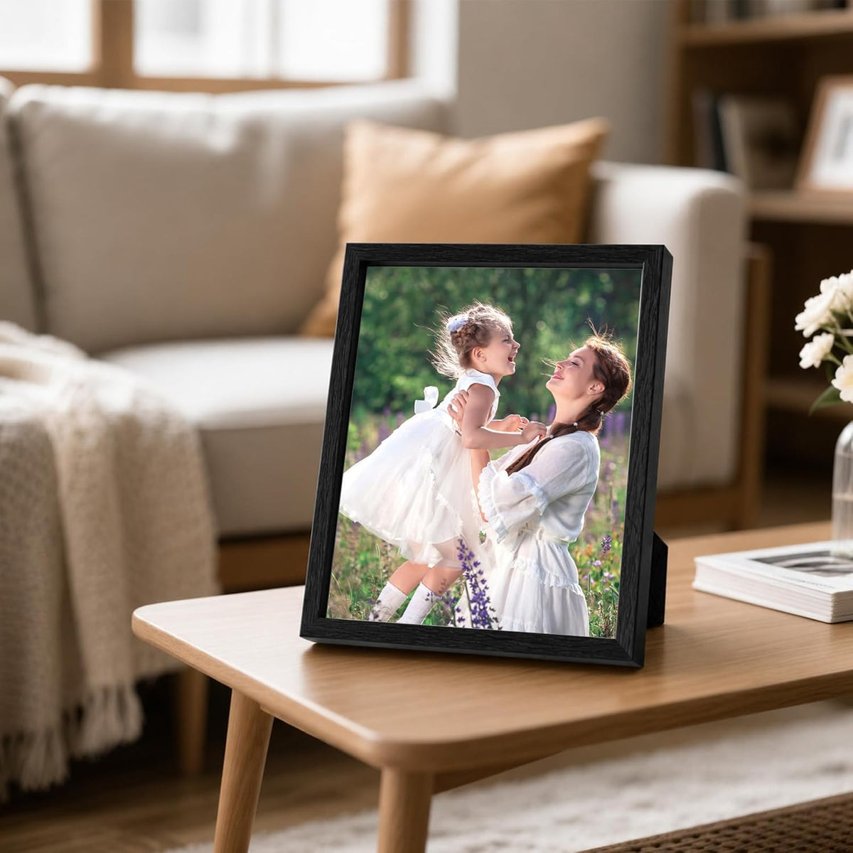 Shadow Box Frame 8"x 10" - 4 Pack Wood Deep Shadowbox with Glass