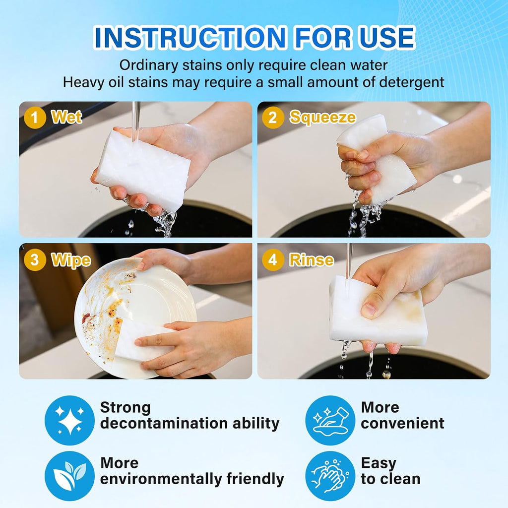 180 Pack 2X Magic Sponges Cleaning Eraser, Density Stronger Melamine Sponge