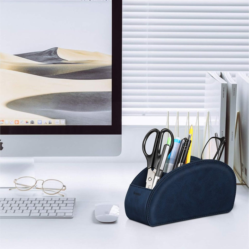 KENOBEE Remote Control Holder with 5 Compartments, Blue
