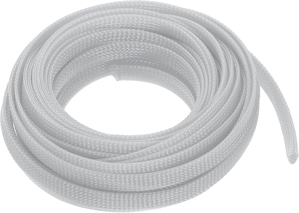 uxcell PET Expandable Sleeving 25ft 3/8" Gray Cable Management Sleeve Cord Organizer for Wrap Protect Cable