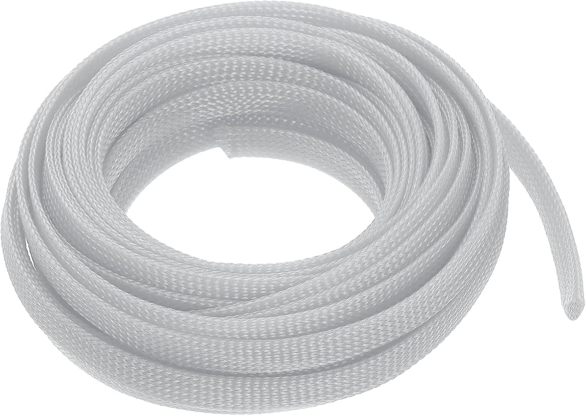 uxcell PET Expandable Sleeving 25ft 3/8" Gray Cable Management Sleeve Cord Organizer for Wrap Protect Cable
