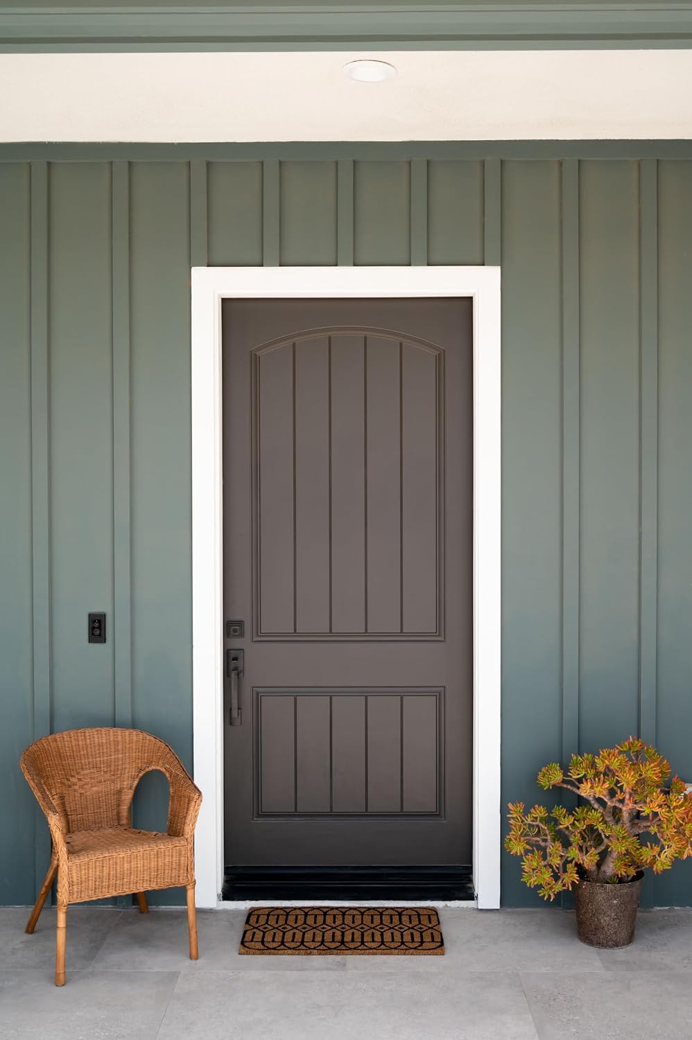 Ackland Coir Doormat | Clara Black Geometric | 18" x 30"
