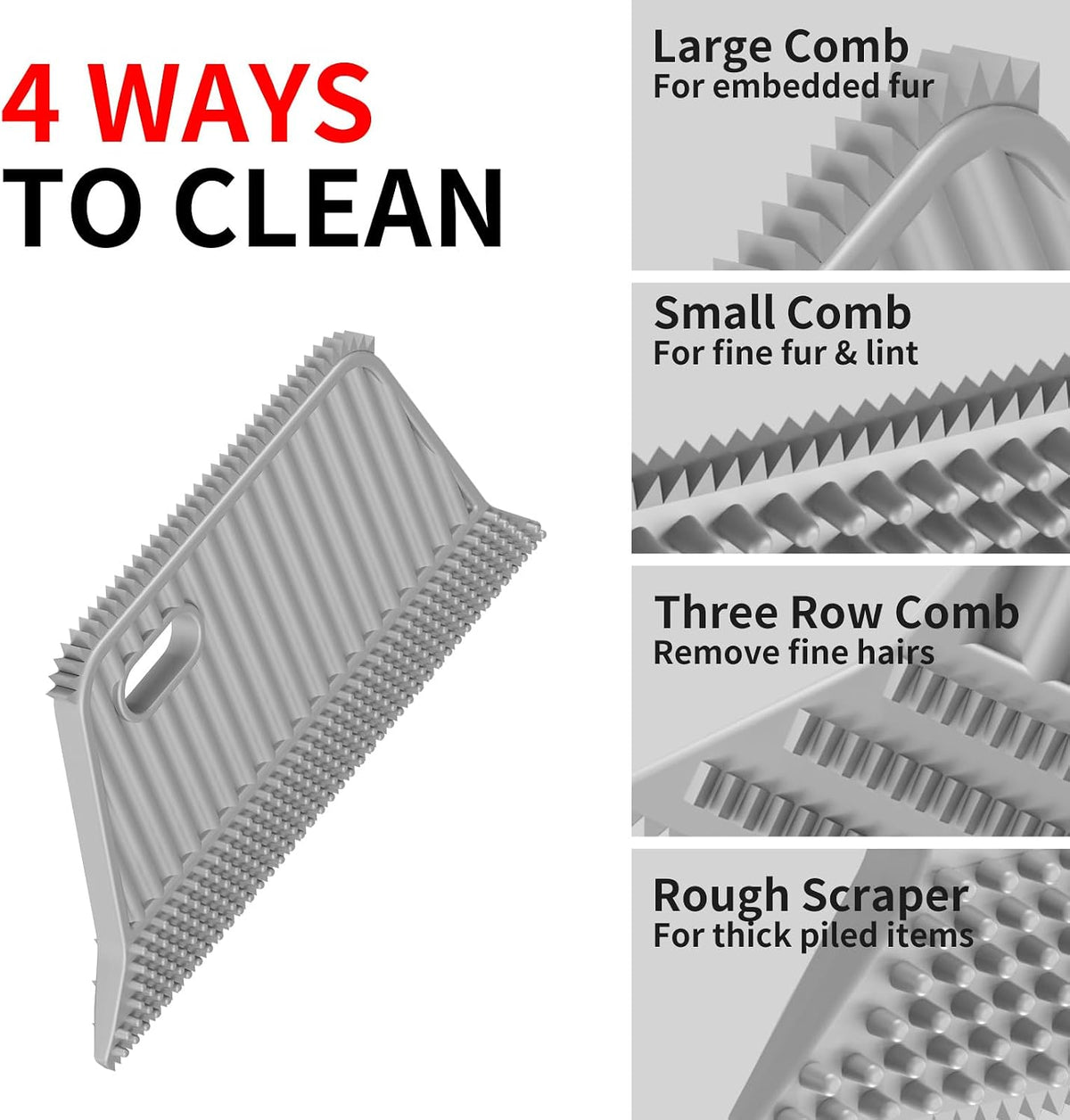 Lint Remover 3-Pack, Pet Fur Remover, Carpet Rake, Lint Brush